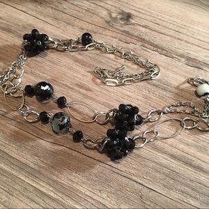 Long chain necklace with accent beads